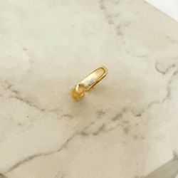 Anel Liso Redondo Regulável Banhado a Ouro 18k - IAIÁ Semijoias