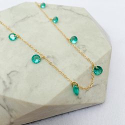 Colar Choker Pedra Turmalina Folheado em Ouro 18k - IAIÁ Semijoias