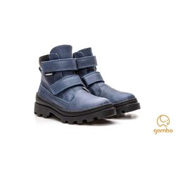 Bota Coturno Infantil Masculino Azul Índigo Preto ... - Ia Ou