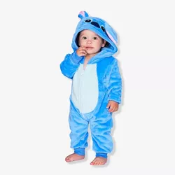 Macacão Kigurumi Baby Stitch 1 Ano - Disney - 1007... - Ia Ou