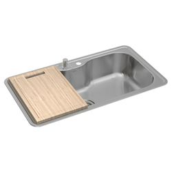 Cuba de Cozinha Retangular Facile Inox c/ Deck e A... - Ideale em Casa