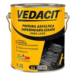 CARBOLASTICO 1 (PINTURA ASFATICA) 4KG - VEDACIT - Impermix | Materiais de Construção