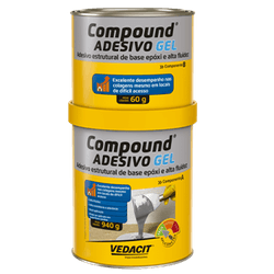 ADESIVO COMPOUND ADESIVO GEL 1KG VEDACIT - Impermix | Materiais de Construção