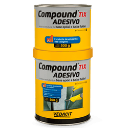 ADESIVO EPOXI COMPOUND TIX 1KG VEDACIT - Impermix | Materiais de Construção