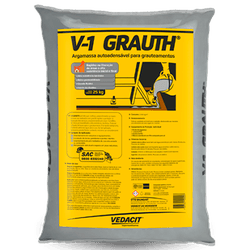 GROUT V-1 GRAUTH 25KG VEDACIT - Impermix | Materiais de Construção
