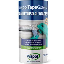 FITA ALUMINIZADA TAPA GOTEIRA SLEEVE VIAPOL 30CM - Impermix | Materiais de Construção