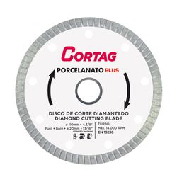 DISCO DIAMANTADO PORCELANATO PLUS 110 MM CORTAG - Impermix | Materiais de Construção