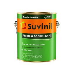 TINTA ACRÍLICA RENDE & COMBRE MUITO SUVINIL 3,6L - Impermix | Materiais de Construção