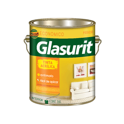 TINTA ACRÍLICA ECONÔMICO GLASURIT 3,6L - Impermix | Materiais de Construção