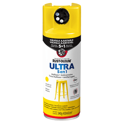 RUST OLEUM SPRAY ULTRA 5 EM 1 AMARELO SOL BRILHANT - Impermix | Materiais de Construção