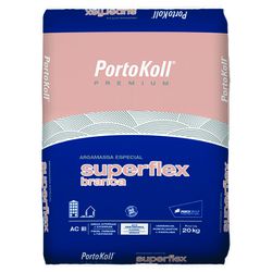 Argamassa AClll - Superflex Branca Portokoll - Sc ... - ImperSelantes - Produtos Técnicos para Impermeabilização 