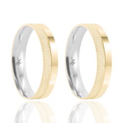 Par de Alianças de Moeda Diamantada - M24K35 - M24... - Inova Jóias