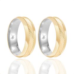 Par de Alianças de Moeda 6mm - MA1227 - MA1227 - Inova Jóias