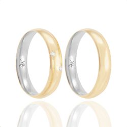 Par de Alianças de Moeda 4,3mm - MA1237 - MA1237 - Inova Jóias