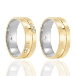 Par de Alianças de Moeda 6mm - MA1238 - MA1238 - Inova Jóias