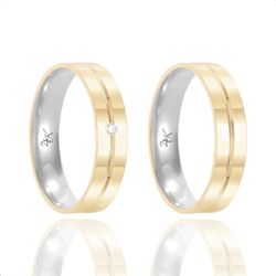 Par de Alianças de Moeda 4mm - MA1248 - MA1248 - Inova Jóias