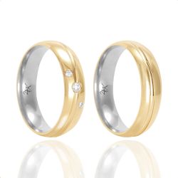 Par de Alianças de Moeda 5mm - MA1251 - MA1251 - Inova Jóias