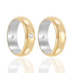 Par de Alianças de Moeda 5,7mm - MA1252 - MA1252 - Inova Jóias