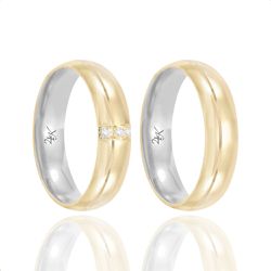 Par de Alianças de Moeda 5mm - MA1269 - MA1269 - Inova Jóias