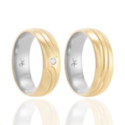 Par de Alianças de Moeda 6mm - MA1513 - MA1513 - Inova Jóias