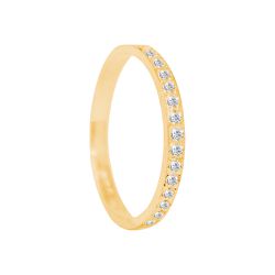 Anel Feminino Cravejado de Moeda 2mm - MDAPARADOR2... - Inova Jóias