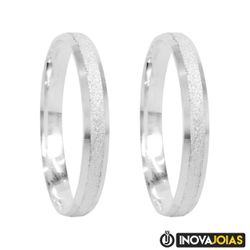 Par de Alianças de Namoro em Prata 950 - Nanci - N... - Inova Jóias