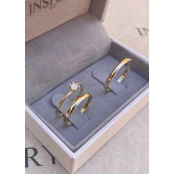 Par de Alianças Casamento Modelo Tradicional Ouro ... - INSPIRY JOIAS