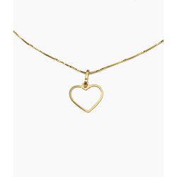 Colar Com Pingente Coração Pequeno Ouro 18k/750 -... - INSPIRY JOIAS