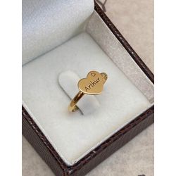 ANEL FEMININO PERSONALIZADO CORAÇAO NOME - 20058 - INSPIRY JOIAS