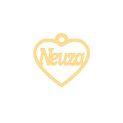 Pingente Coração Com Nomes Pequeno Ouro 18k 750 40... - INSPIRY JOIAS