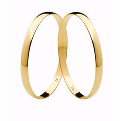 Par de Alianças Casamento Modelo Tradicional Ouro ... - INSPIRY JOIAS