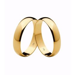 Par de Alianças Casamento Modelo Tradicional Ouro ... - INSPIRY JOIAS
