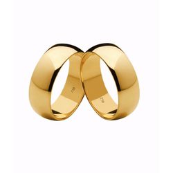 Par de Alianças Casamento Modelo Tradicional Ouro ... - INSPIRY JOIAS