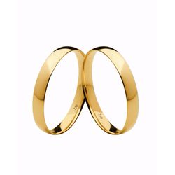 Par de Alianças Casamento Modelo Tradicional Ouro ... - INSPIRY JOIAS