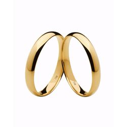 Par de Alianças Casamento Modelo Tradicional Ouro ... - INSPIRY JOIAS