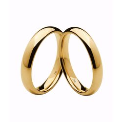 Par de Alianças Casamento Modelo Tradicional Ouro ... - INSPIRY JOIAS