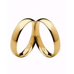 Par de Alianças Casamento Modelo Tradicional Ouro ... - INSPIRY JOIAS