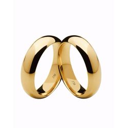 Par de Alianças Casamento Modelo Tradicional Ouro ... - INSPIRY JOIAS
