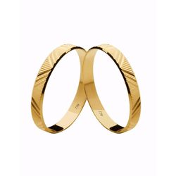 Par de Alianças Casamento Modelo Trabalhado Ouro 1... - INSPIRY JOIAS