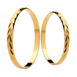 Par de Alianças Casamento Modelo Diamantado Trabal... - INSPIRY JOIAS