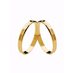 Par de Alianças Casamento Modelo Trabalhado Ouro 1... - INSPIRY JOIAS