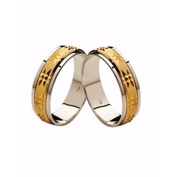 Par de Alianças Casamento Modelo Diamantado Trabal... - INSPIRY JOIAS