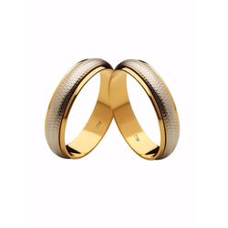 Par de Alianças Casamento Modelo Trabalhado Ouro 1... - INSPIRY JOIAS