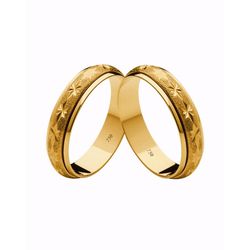 Par de Alianças Casamento Modelo Diamantado Ouro 1... - INSPIRY JOIAS