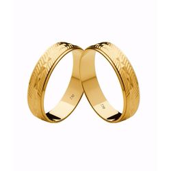 Par de Alianças Casamento Modelo Diamantado Trabal... - INSPIRY JOIAS