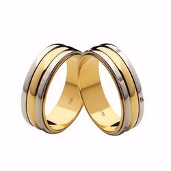 Par de Alianças Casamento Modelo Trabalhado Aro Gi... - INSPIRY JOIAS