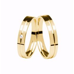 Par de Alianças Casamento Modelo Trabalhado Ouro 1... - INSPIRY JOIAS