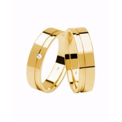 Par de Alianças Casamento Modelo Trabalhado Ouro 1... - INSPIRY JOIAS