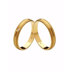 Par de Alianças Casamento Modelo Trabalhado Ouro 1... - INSPIRY JOIAS