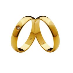 Par de Alianças Casamento Modelo Tradicional Ouro ... - INSPIRY JOIAS